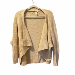 Mind Code open front chunky knit cardigan pockets acrylic